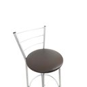 Ver imagem 3 de Kit 4 Banquetas Alta Prata Cozinha Gourmet Americana Balcão:marrom