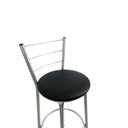 Ver mais imagens de Kit 4 Banquetas Alta Prata Cozinha Gourmet Americana Balcão:marrom