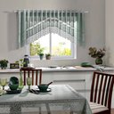 Ver imagem 1 de Cortina Renda Cozinha Cascata 3,00 M X 1,00 Alt Pistache