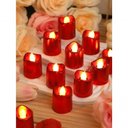 Ver imagem 4 de Kit 6 Velas Vermelha Eletrônica Led 4cm - Yangzi