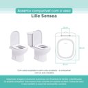 Ver imagem 3 de Assento Sanitário Tampa de Vaso Branco Mdf Laqueado Lille para Bacia Sensea