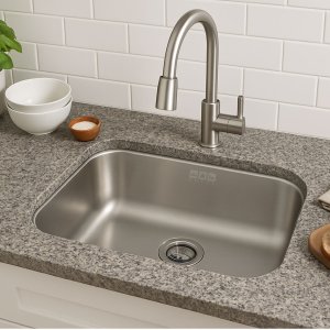 Cuba Cozinha Aço Inox Escovado N2 56x34x17cm Pia Funda 304