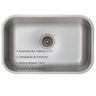 Cuba Cozinha Aço Inox Escovado N2 56x34x17cm Pia Funda 304 - 5