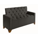 Ver imagem 4 de Recamier Baú Decorativo California 1,50m Sofá Premium para Cama Casal Estilo Estofado Cor Marrom