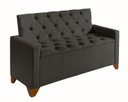 Ver imagem 4 de Recamier Baú Decorativo California 1,50m Sofá Premium para Cama Casal Estilo Estofado Cor Marrom