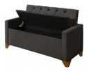 Ver imagem 7 de Recamier Baú Decorativo California 1,50m Sofá Premium para Cama Casal Estilo Estofado Cor Marrom