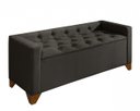 Ver imagem 3 de Recamier Baú Decorativo California 1,50m Sofá Premium para Cama Casal Estilo Estofado Cor Marrom