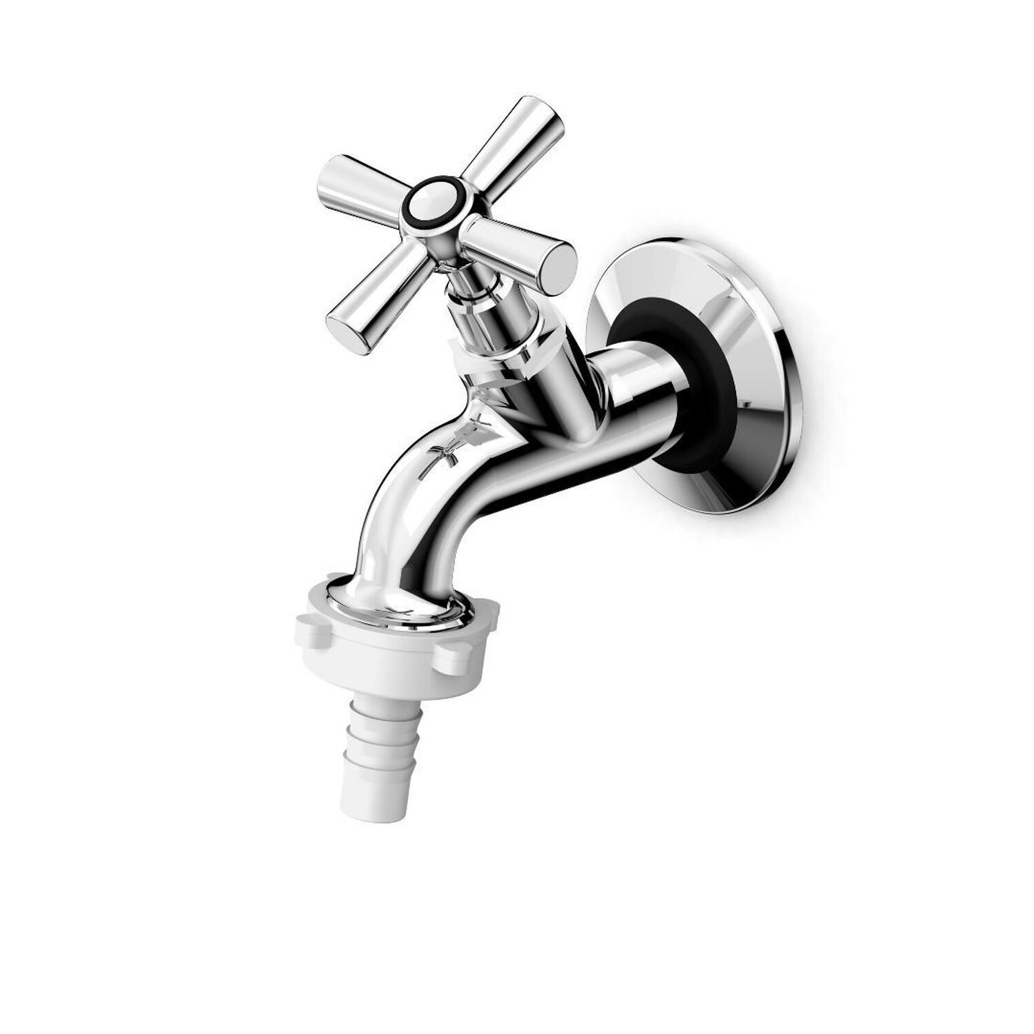 Torneira para Tanque e Jardim 70 Mm de Parede com Bico União Plástico Eco-n Celite - 1