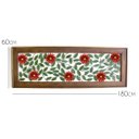 Ver imagem 2 de Painel de 1,80m Moderno com Flores Vermelhas Artesanal Minas Gerais Libertas Rosas Artesanato