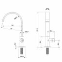 Ver imagem 2 de Torneira para Lavatório de Mesa Bica Alta Flow Preto/Matte Celite