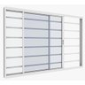 Janela de alumínio Ônix 02 folhas com grade Branco - 100x120 - 1