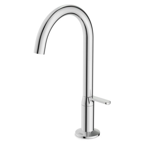 Torneira para Lavatório de Mesa Bica Baixa Design Cinza/Cromado Celite