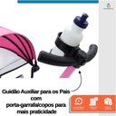 Ver mais imagens de Triciclo Carrinho de Passeio Infantil com Capota Porta Objetos até 50kg Empurrador Haste
