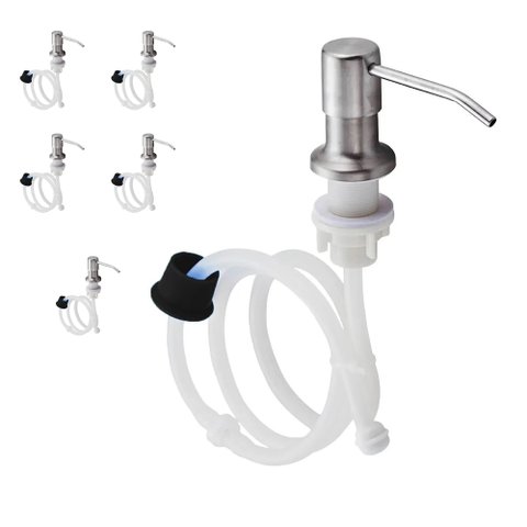 Dispenser Dosador Mangueira Flexivel Kit 5 Unidades Embutir Suporte Pia Cozinha Liquidos Banheiro