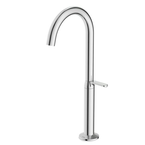 Torneira para Lavatório de Mesa Bica Alta Design Cinza/Cromado Celite