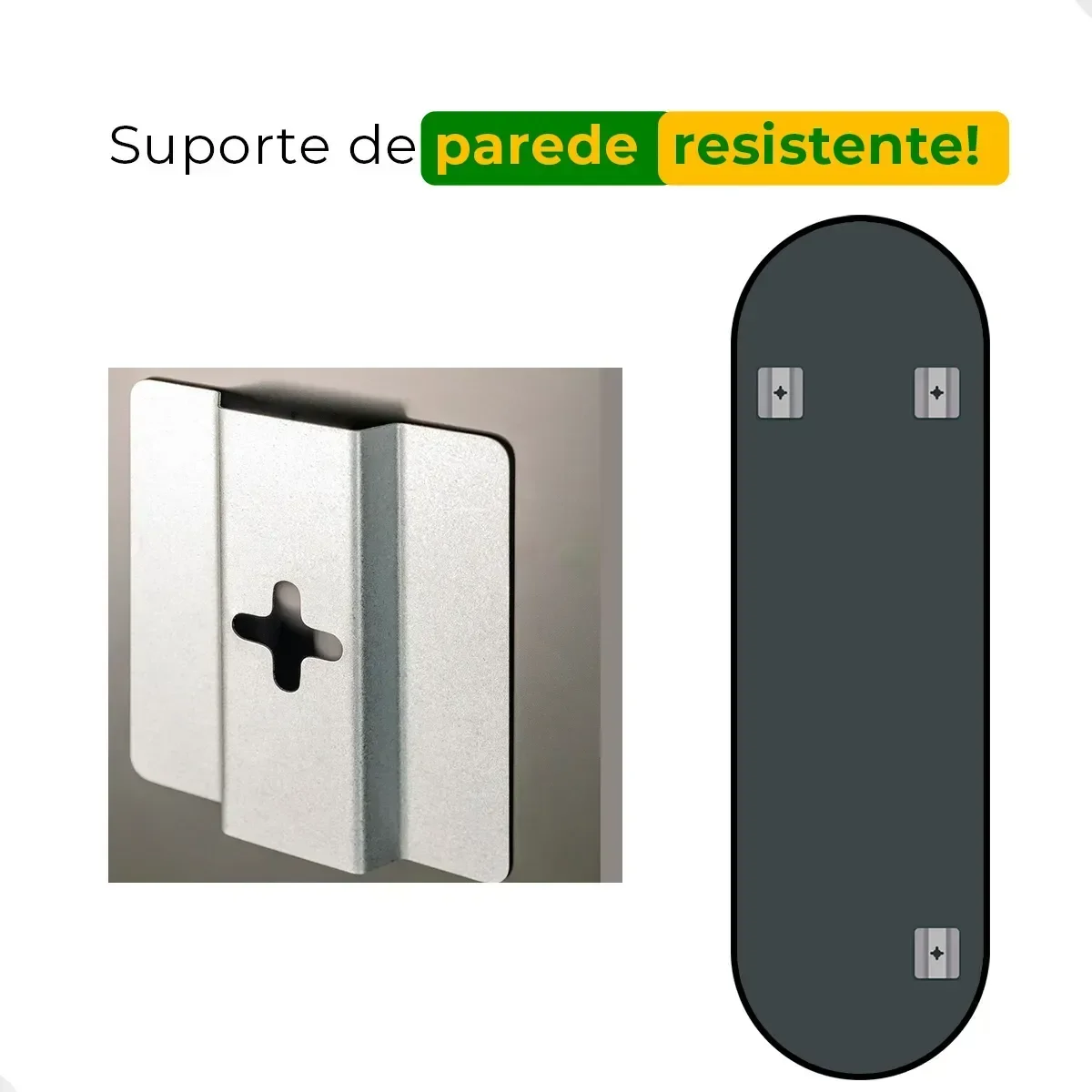 Ver imagem 5 de Espelho de Parede Orgânico Grande com Led Quente Pílula 150x50 Decorativo para Quarto Banheiro Sala