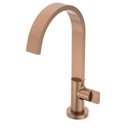 Ver imagem 3 de Torneira para Lavatório de Mesa Bica Alta Flow Rosa/Rose Gold Matte Celite