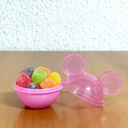 Kit Refeição Minnie Garrafinha Retrô 500ml e Potes Minnie Rosa - Plasútil - 4