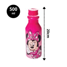 Kit Refeição Minnie Garrafinha Retrô 500ml e Potes Minnie Rosa - Plasútil - 8