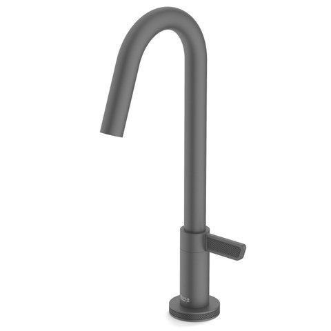 Torneira para Lavatório de Mesa Bica Baixa Logic Cinza/Grafite Matte Roca