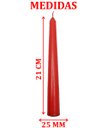 Ver imagem 4 de Conjunto 6 Vela Decoração Natalina Vermelho Castiçal de 21cm