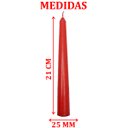 Ver imagem 4 de Conjunto 6 Vela Decoração Natalina Vermelho Castiçal de 21cm