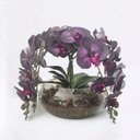 Ver imagem 1 de Arranjo Vaso Centro de Mesa 4 Flores Orquídeas Artificiais