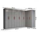 Ver imagem 4 de Guarda-roupa Casal Modulado Odisseia 11 Portas 4 Gavetas Onix - Panorama Móveis