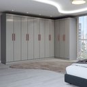 Ver imagem 1 de Guarda-roupa Casal Modulado Odisseia 11 Portas 4 Gavetas Onix - Panorama Móveis