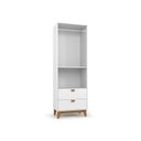 Ver imagem 3 de Guarda-Roupa Infantil Magia 66,5cm 2 Portas 2 Gavetas MDP Cabideiro Pés Madeira - Branco