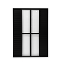 Ver imagem 1 de Porta Balcão 6 Folhas Aluminio Preto C/ Trinco 2,10x1,50