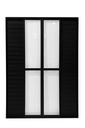 Ver imagem 1 de Porta Balcão 6 Folhas Aluminio Preto C/ Trinco 2,10x1,50