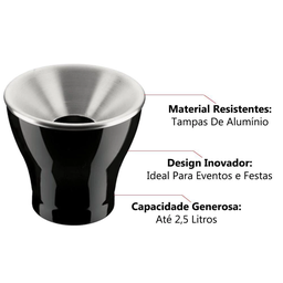 Cuspideira de Vinho para Degustação Preto Branco Inox 2.5l:preto - 5