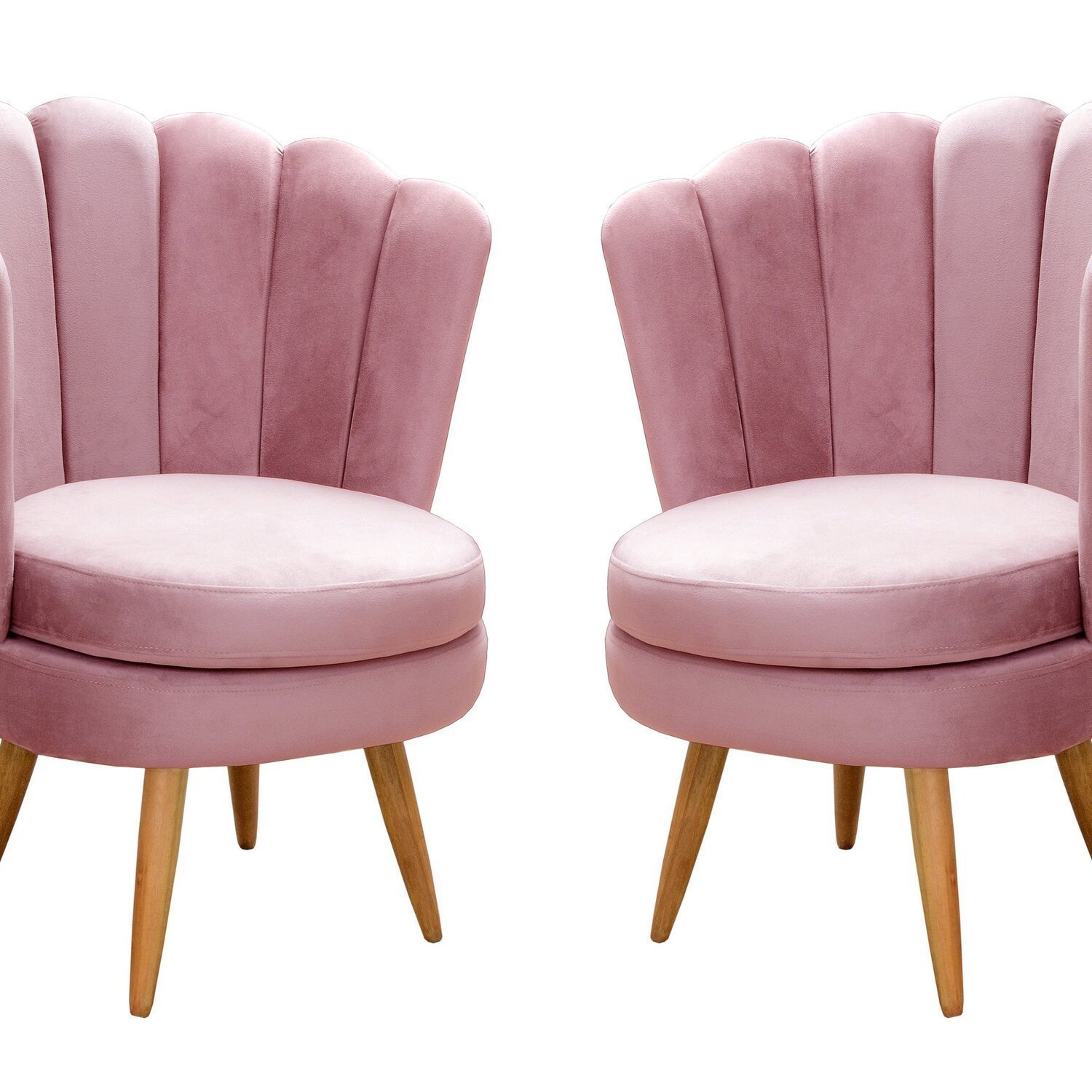 Conjunto 2 Poltronas Pétala Cadeiras Decorativas Flor | MadeiraMadeira