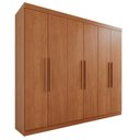 Ver imagem 2 de Guarda-Roupa Casal 6 Portas 4 Gavetas New Malibu Espresso Móveis Marrom/Cinamomo
