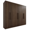 Ver imagem 3 de Guarda-Roupa Casal 6 Portas 4 Gavetas New Malibu Espresso Móveis