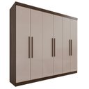 Ver imagem 3 de Guarda-Roupa Casal 6 Portas 4 Gavetas New Malibu Espresso Móveis
