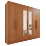 Guarda-Roupa Casal 6 Portas 4 Gavetas com Espelho New Malibu Espresso Móveis - 3
