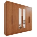 Ver imagem 3 de Guarda-Roupa Casal 6 Portas 4 Gavetas com Espelho New Malibu Espresso Móveis Marrom/Cinamomo