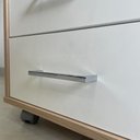 Ver mais imagens de Gaveteiro Brisa do Vale Moderno 3 Gavetas MDP MDF com Rodízios Carvalho Branco Artany