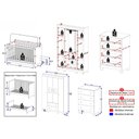 Ver imagem 4 de Quarto de Bebê Completo com Berço Americano 3 em 1 Flor Multimóveis MP4922 Branco/Off White