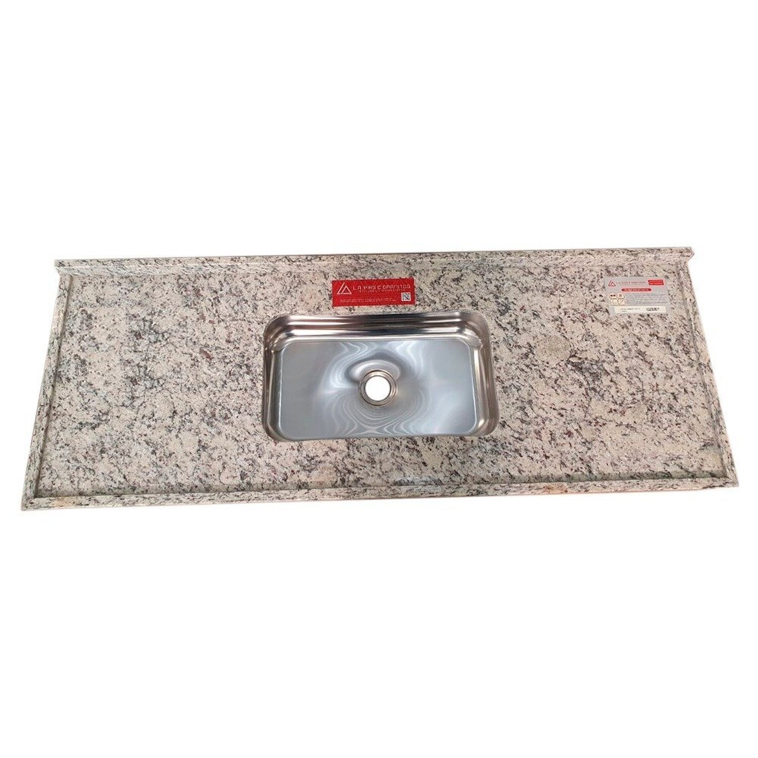 Pia de Cozinha Granito 150 Cm Arabesco Standard Cuba Simples - 1