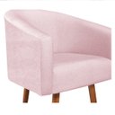 Ver imagem 5 de Poltrona Decorativa Sala de Estar Recepção Luiza Pés Palito Suede Rosa Bebê - ADJ Decor