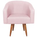 Ver imagem 2 de Poltrona Decorativa Sala de Estar Recepção Luiza Pés Palito Suede Rosa Bebê - ADJ Decor