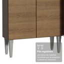 Ver mais imagens de Kit Cozinha Balcão Gabinete 3 Portas 1 gaveta e Armário Cozinha Despensa 5 Prateleiras Rustic/