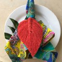 Ver imagem 3 de Porta Guardanapo Em Macramê - Unidade Preto