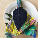 Ver imagem 2 de Porta Guardanapo Em Macramê - Unidade Preto