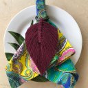 Ver imagem 1 de Porta Guardanapo Em Macramê - Unidade Preto