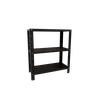 Estante / Armario de Aço Reforçado 60cm 3 Bandejas Preta - 1