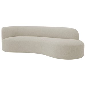 Divã Recamier Orgânico Tokyo 200cm Lado Direito Linho Bege - Amarena Móveis